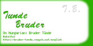 tunde bruder business card