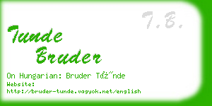 tunde bruder business card